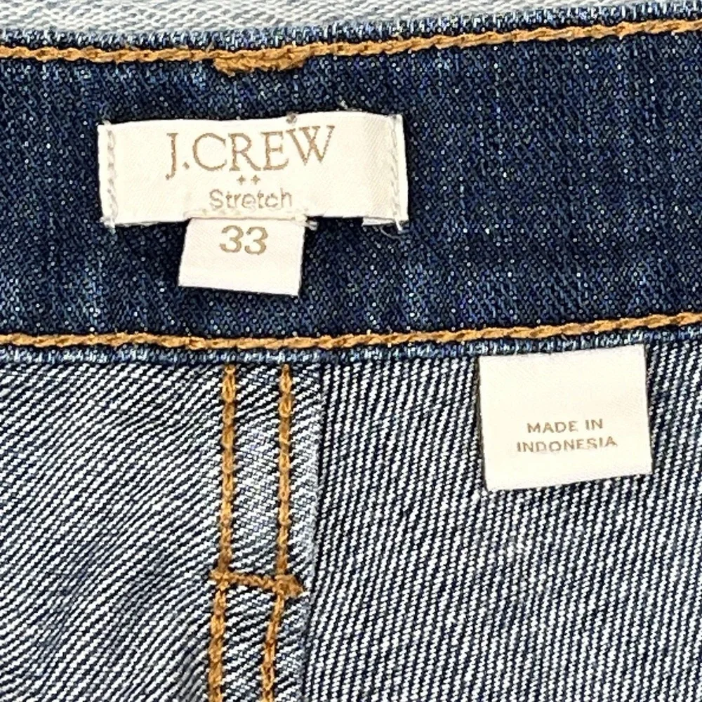 J Crew‎ Flex Jeans Mens 36x30 Slim Straight Stretch Light Wash Distressed